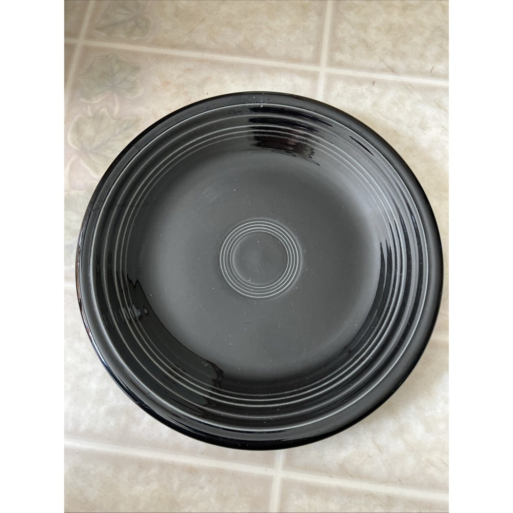 Fiestaware Salad Plate 7 1/4" BLACK Bistro Retro Classic Dinnerware Modern MCM